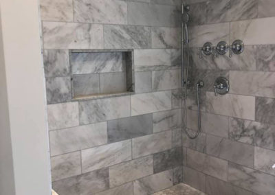 picture of gray granite tile shower