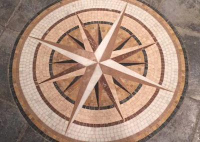picture of a mosaic compass