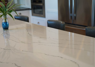 picture of light gray granite countertop in kitchen- ocean getaway