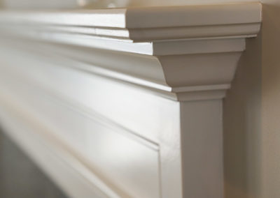 picture of the molding on the fireplace- ocean getaway