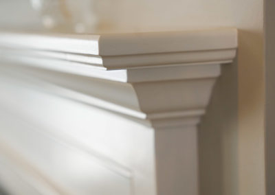 picture of the molding on the fireplace- ocean getaway