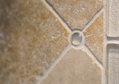 picture of the tiles in the bathroom- cape seashore home